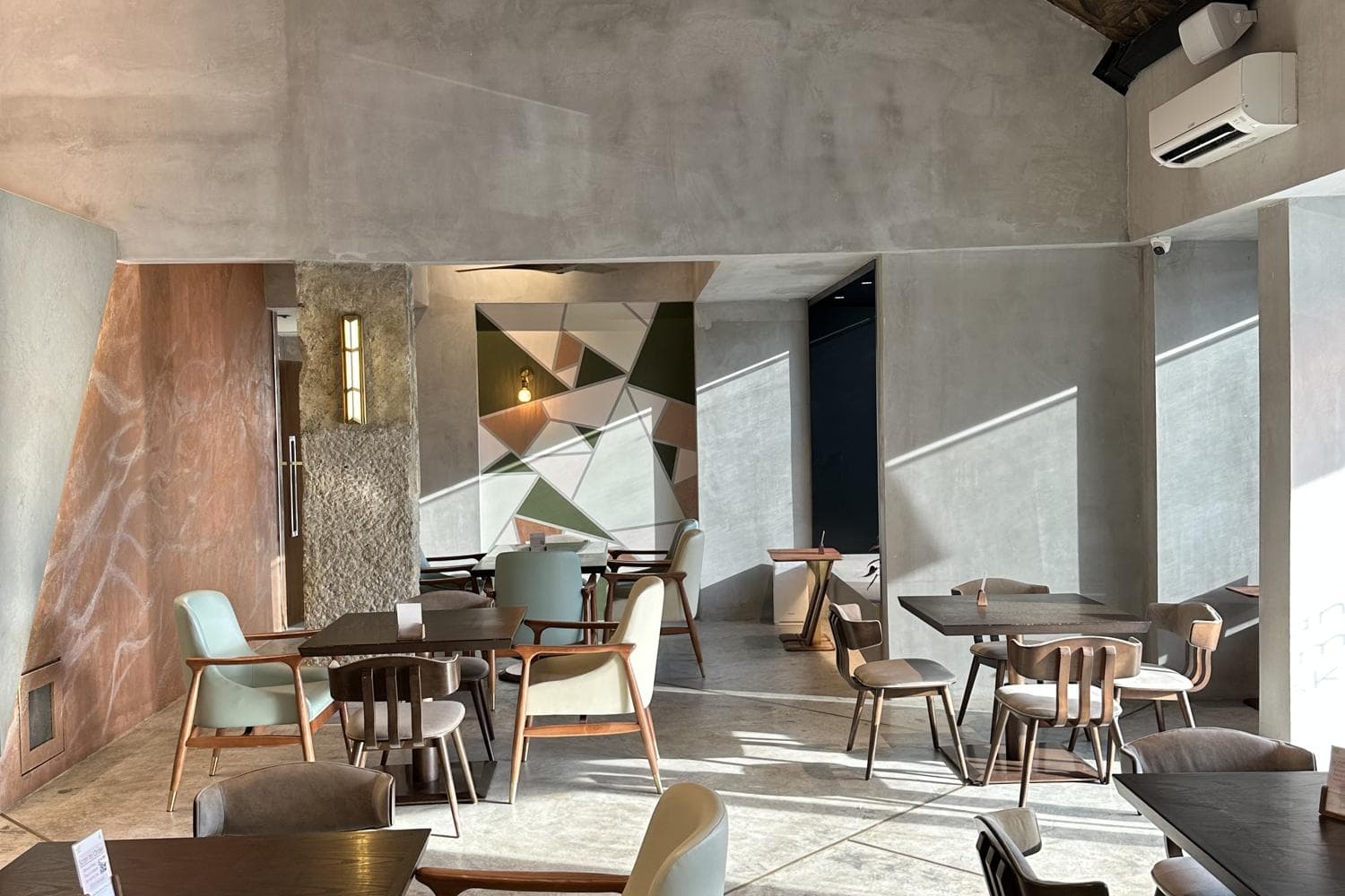 Brutalist Interior Dining Space
