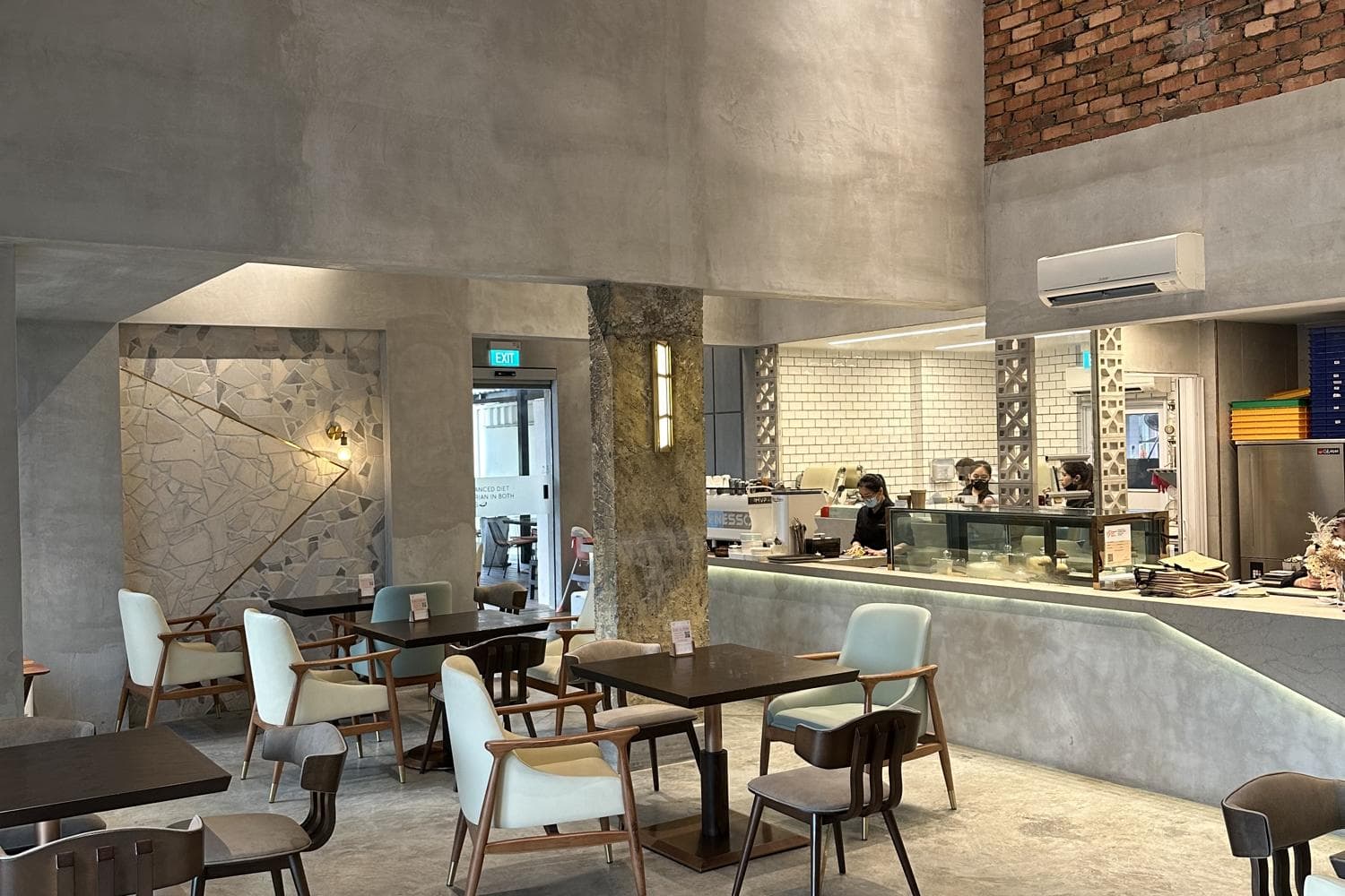 Brutalist Interior Dining Space