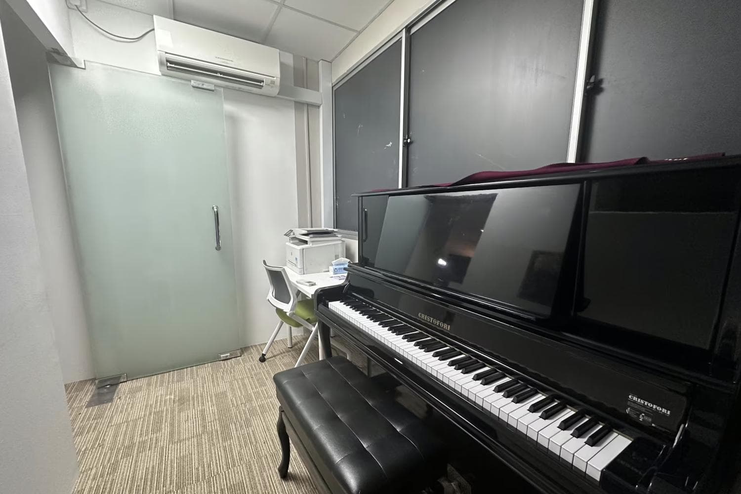 Air-conditioned Piano Room at Key Signature Music