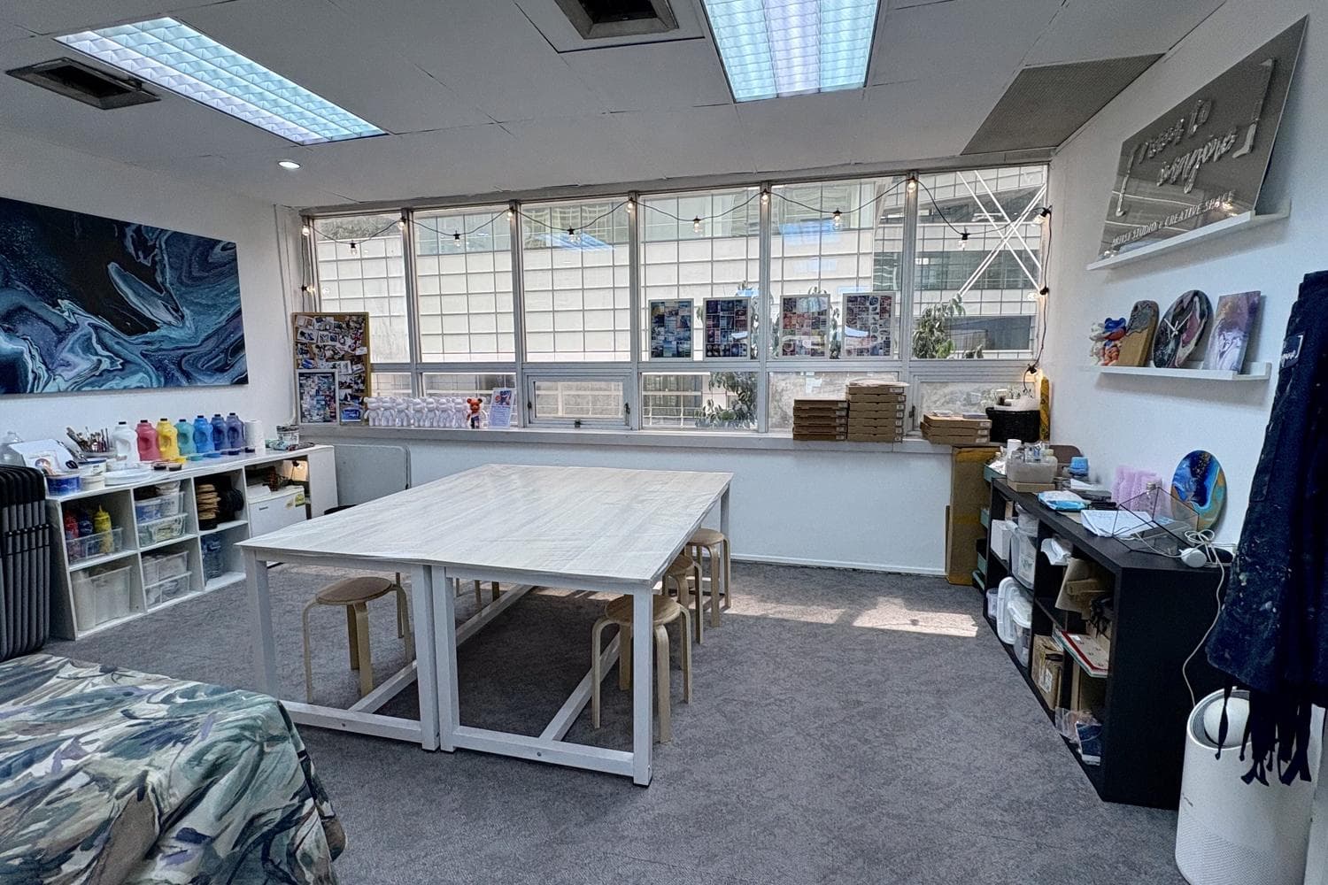 Vibrant Ecletic Art Studio with Large Windows