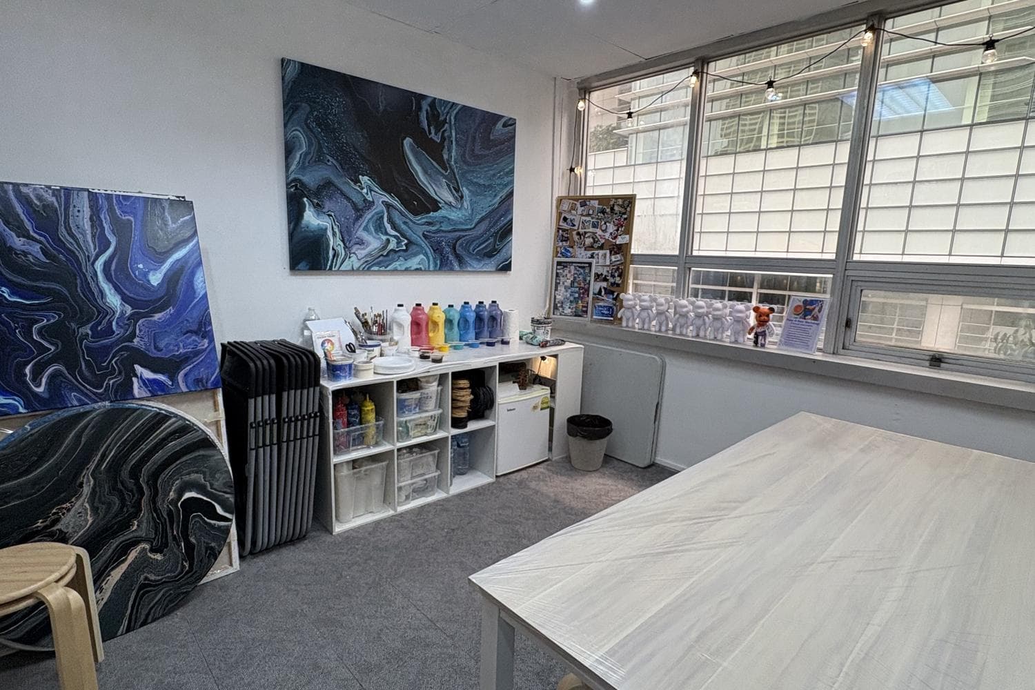 Vibrant Ecletic Art Studio with Large Windows