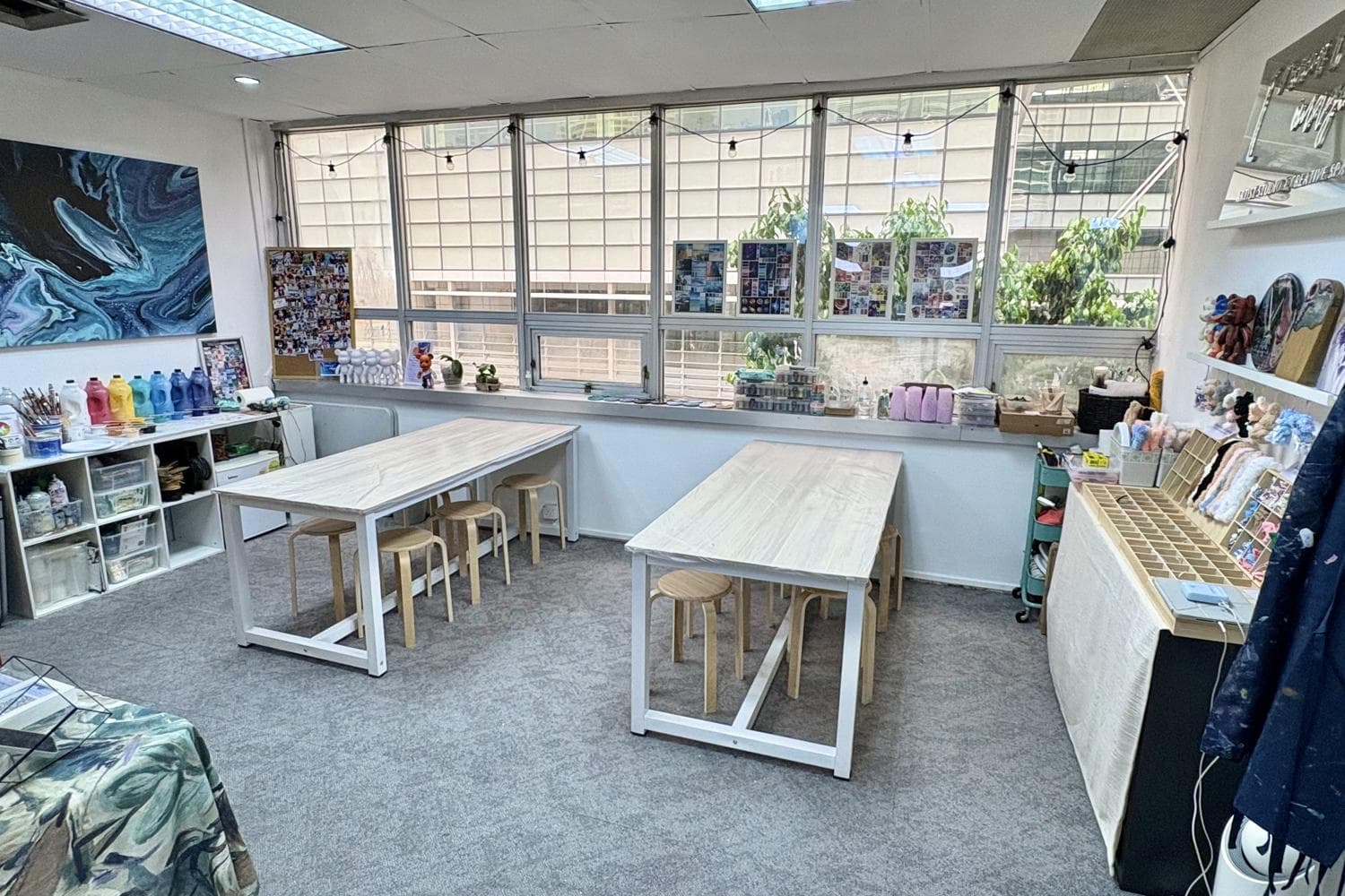Vibrant Ecletic Art Studio with Large Windows