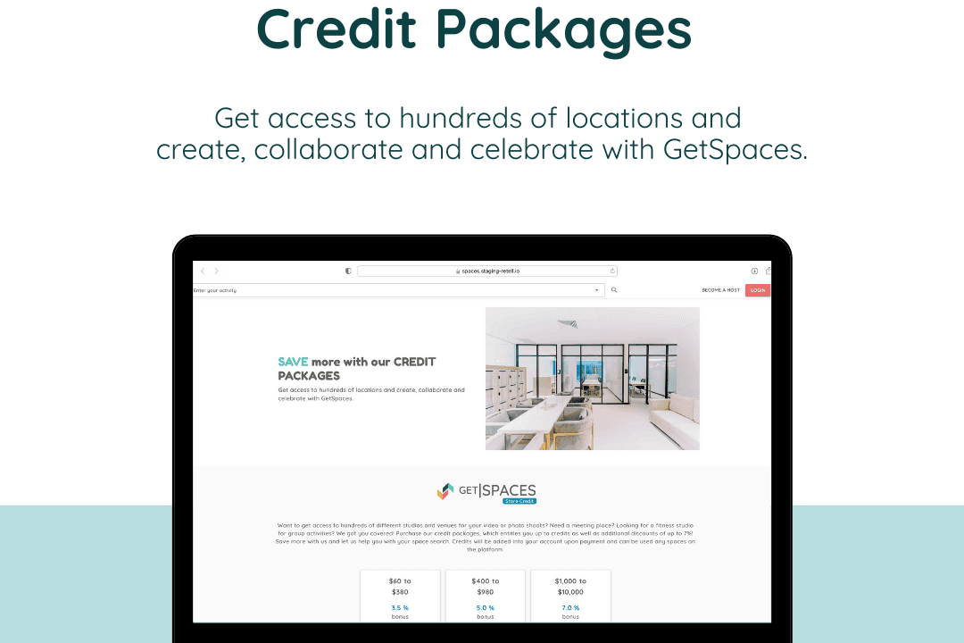 Space Credit Package for Corporates and Consumers!